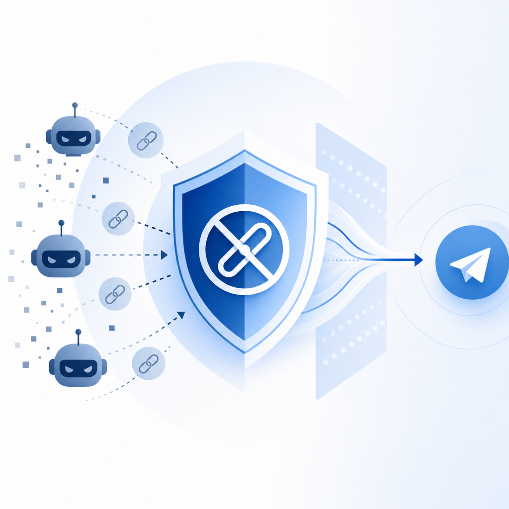 Anti hyperlink bot Telegram — how to stop link spam