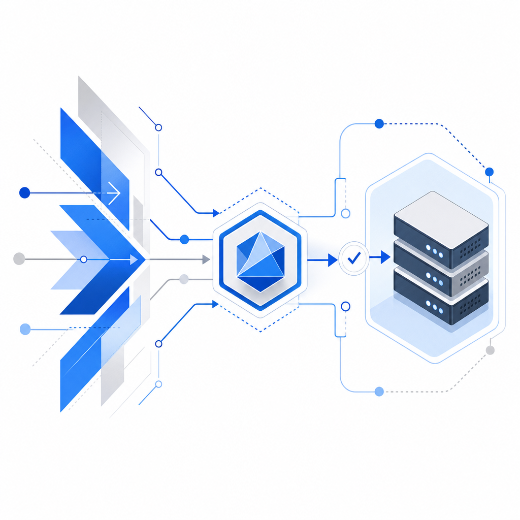 abstract flow diagram of angular form, challenge token, and server validation pa