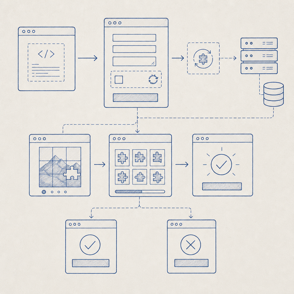 captcha widget integration workflow diagram