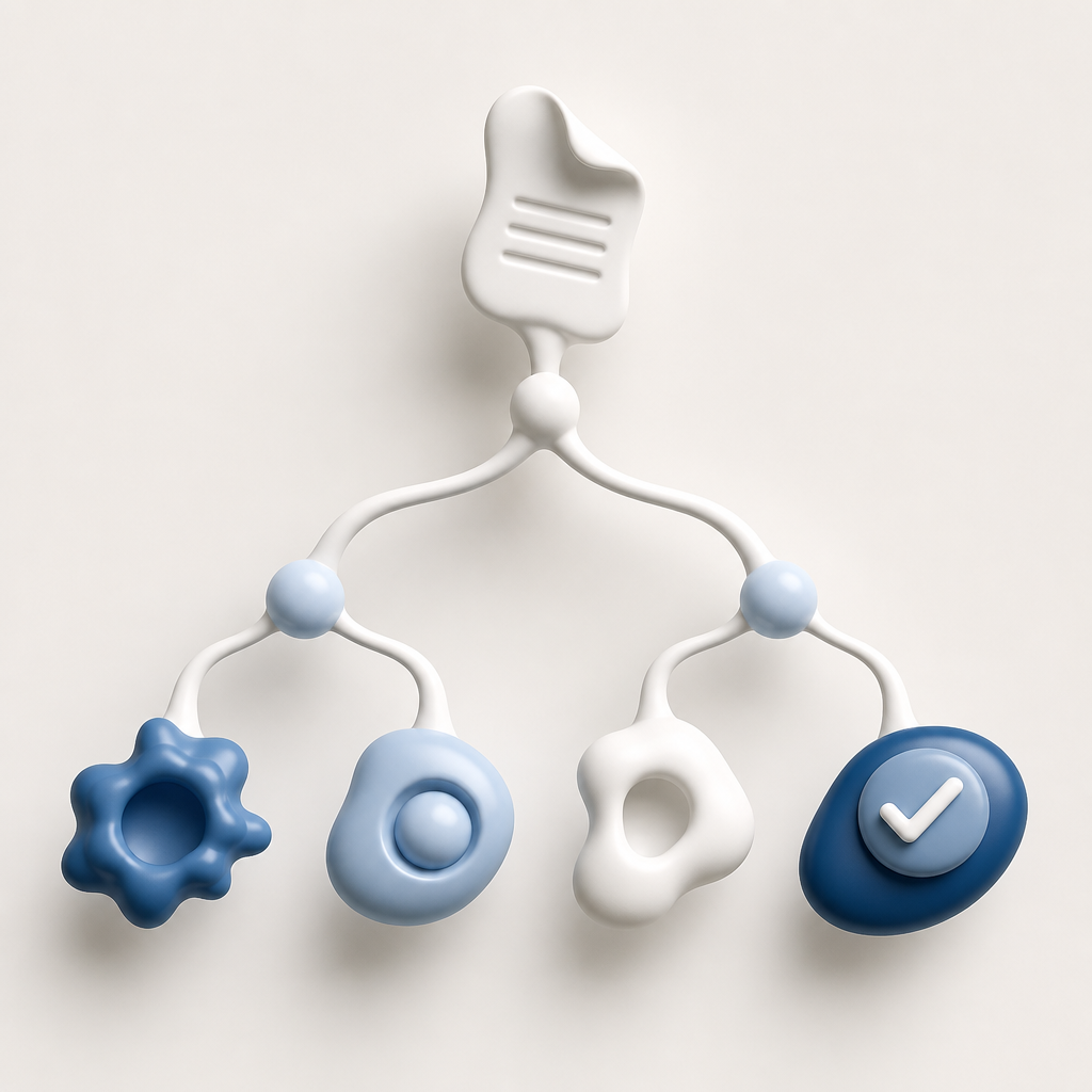 abstract decision tree showing when to challenge, validate, reject, or accept a 