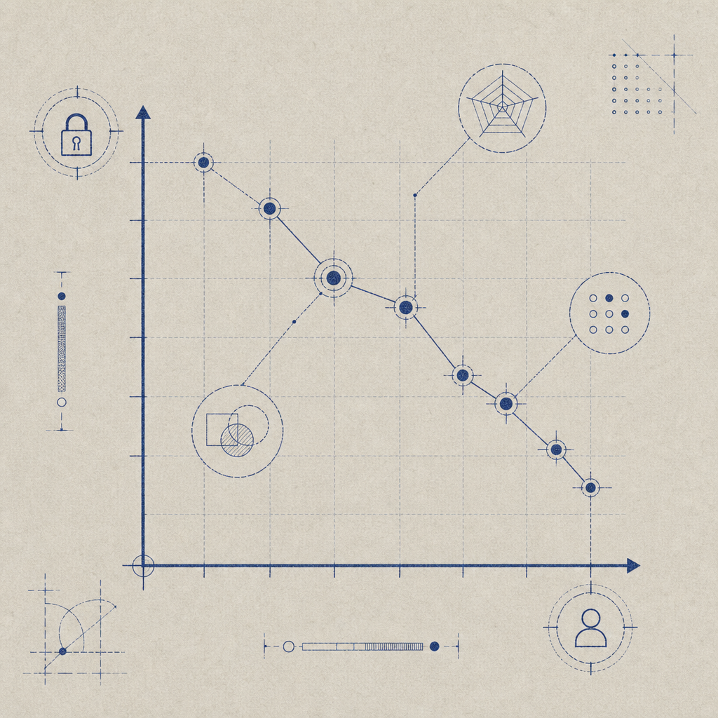 comparison chart with privacy vs usability axes
