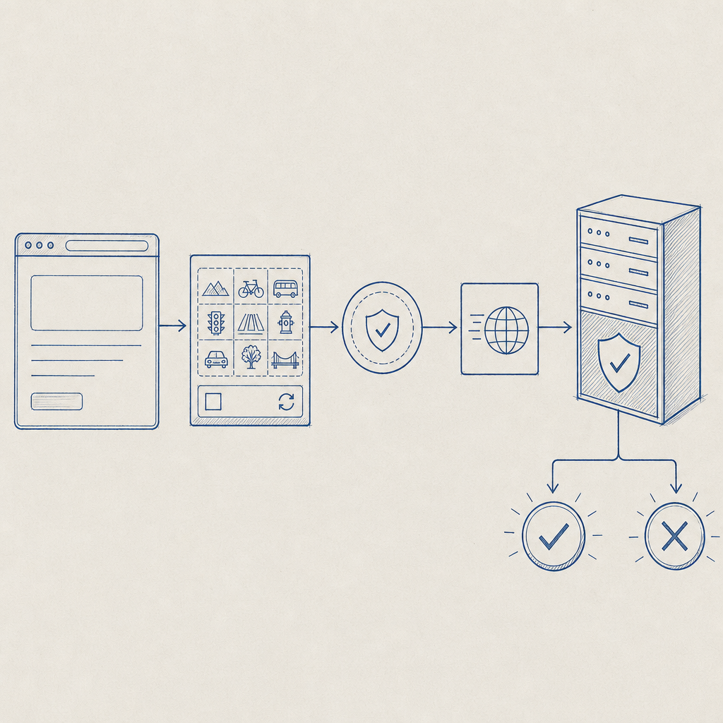 flowchart of CaptchaLa integration from client to server validation