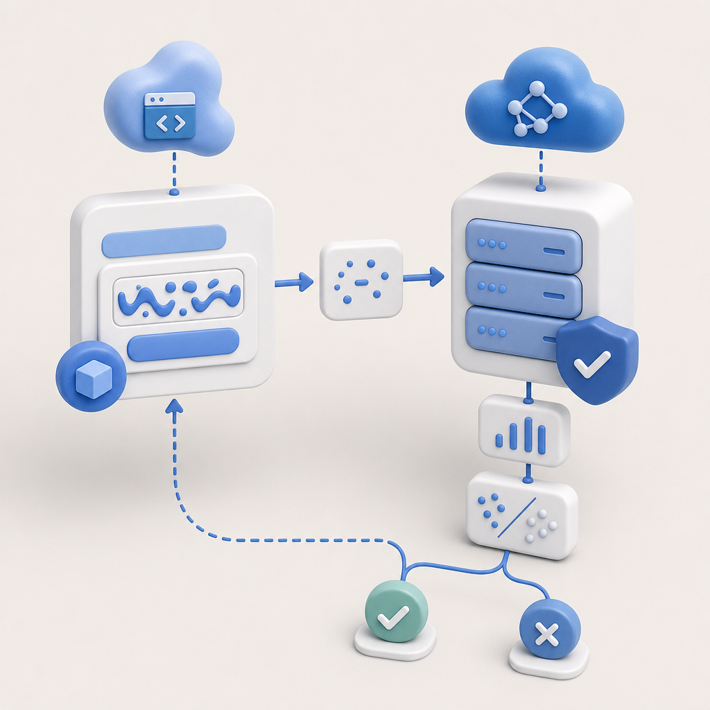 abstract flowchart of CaptchaLa architecture including client SDK and server val