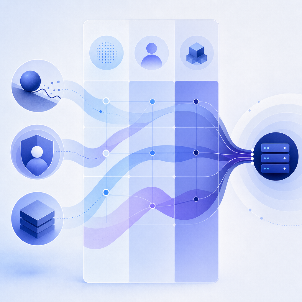 abstract comparison matrix of friction, privacy, and server validation paths