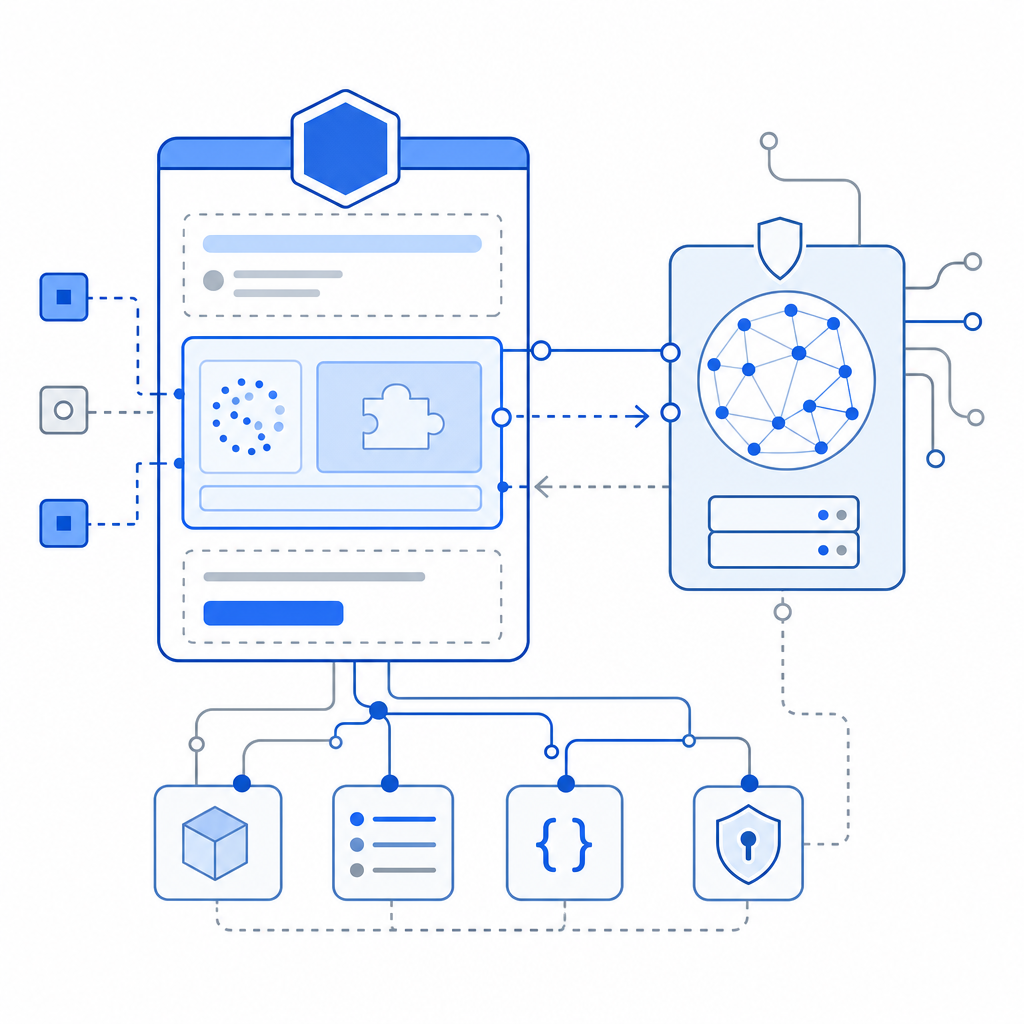 schematic of angular component integrating with captcha service