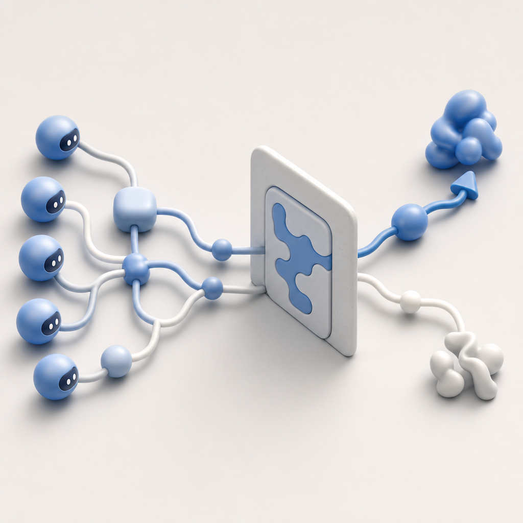 abstract diagram of bot behavior simulation and CAPTCHA integration