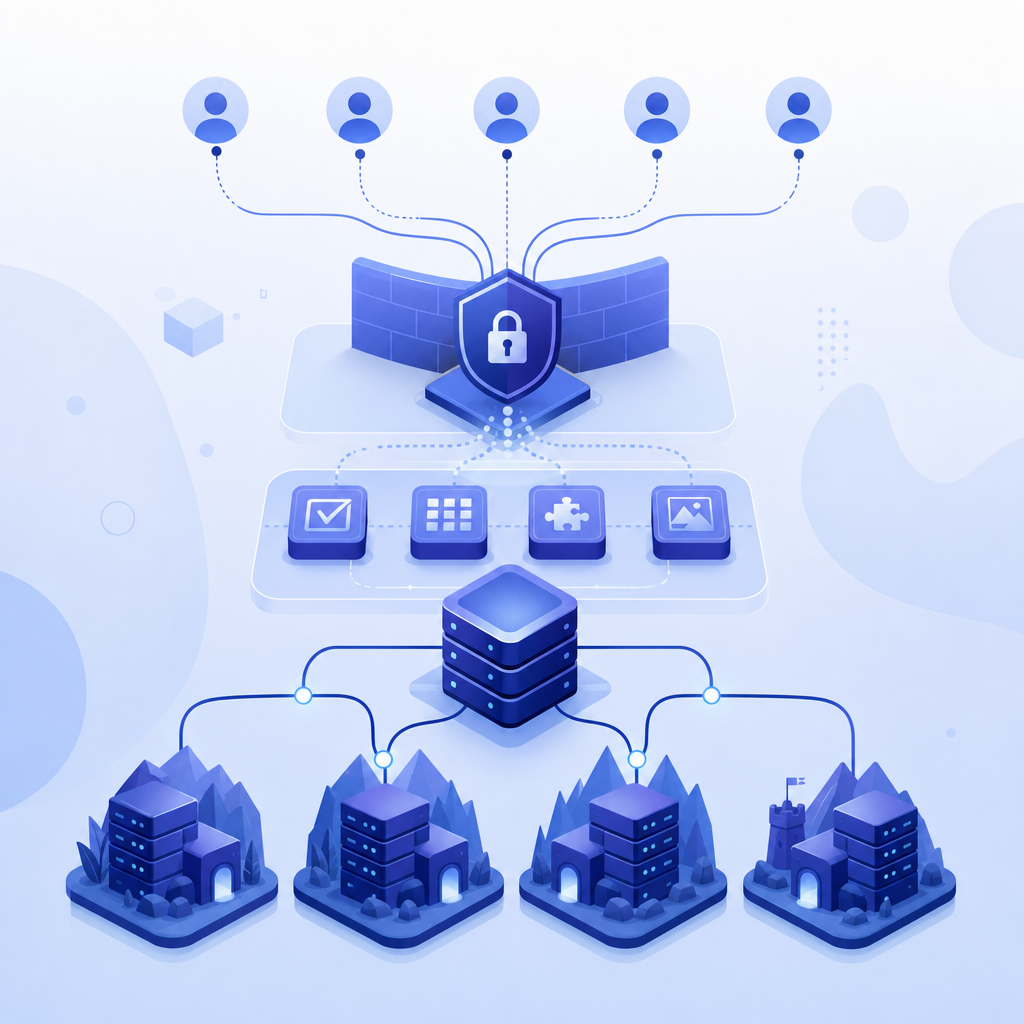 conceptual diagram of Bungeecord server architecture with CAPTCHA integration