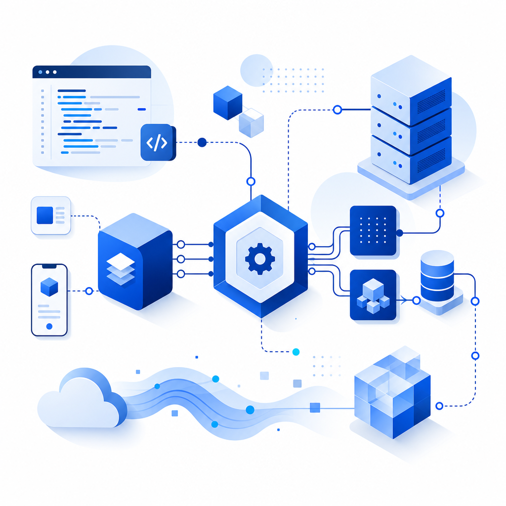 technical illustration of API and SDK integration overview