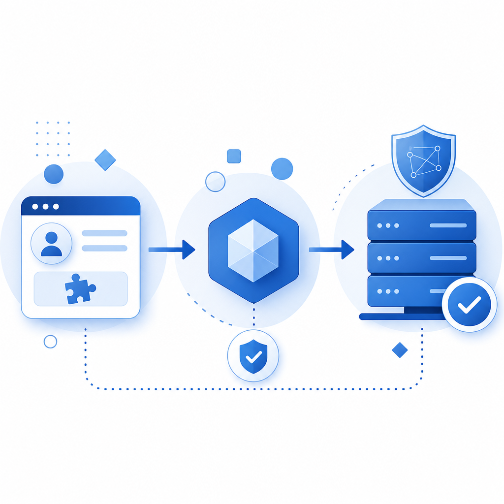 flowchart showing client challenge, token generation, server validation process