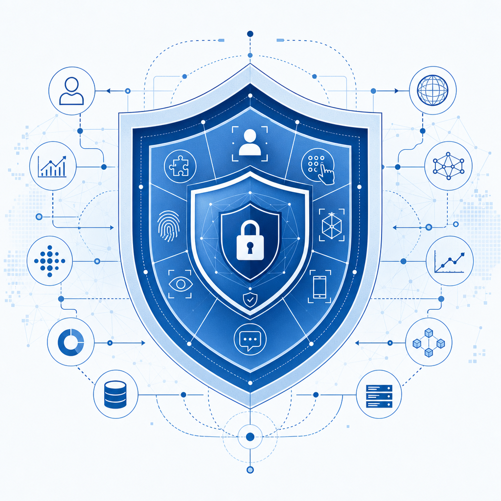 layered security shield with adaptive user challenge and analytics