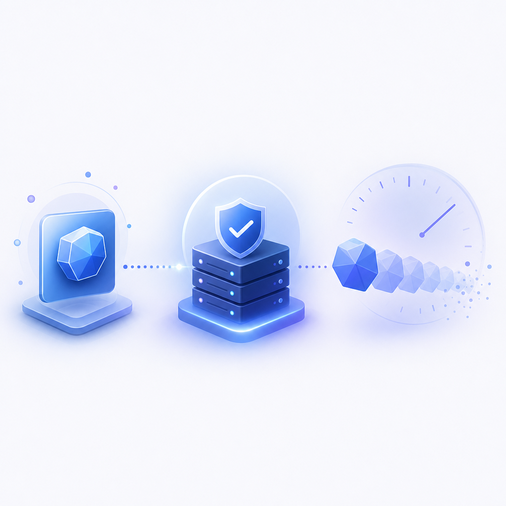 diagram of client challenge token, server validation, and short-lived expiration