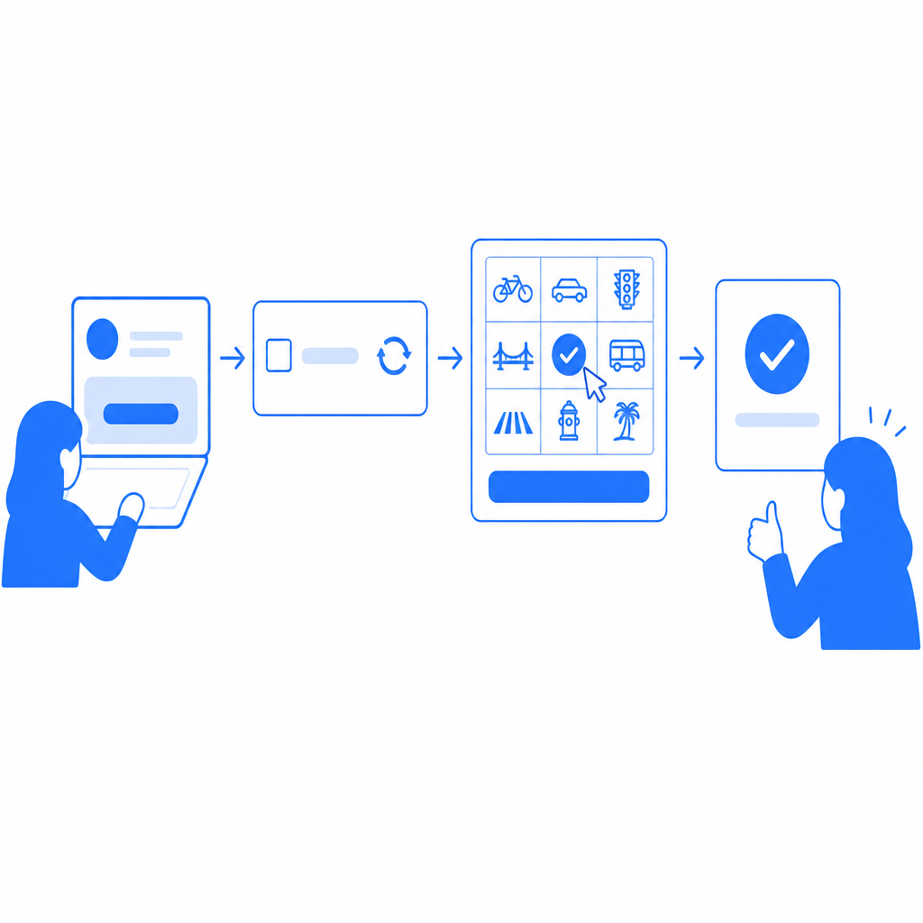 user-friendly interaction flow showing smooth CAPTCHA experience