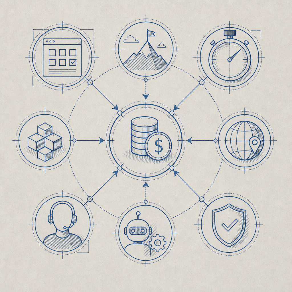 diagram illustrating different pricing factors influencing anti CAPTCHA cost
