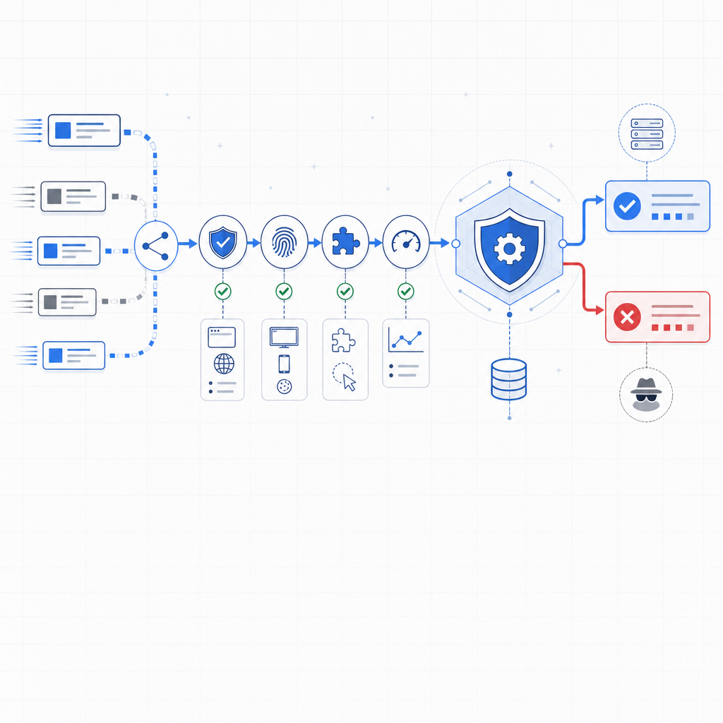 flowchart showing request validation through anti scraping API