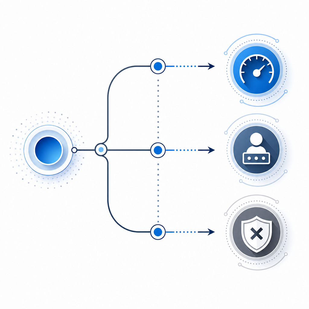 decision tree from route risk to rate limit, challenge, or block
