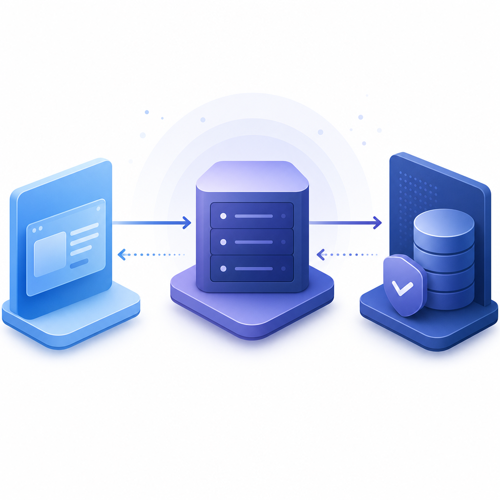 flow diagram showing integration between client SDK, challenge server, and backe