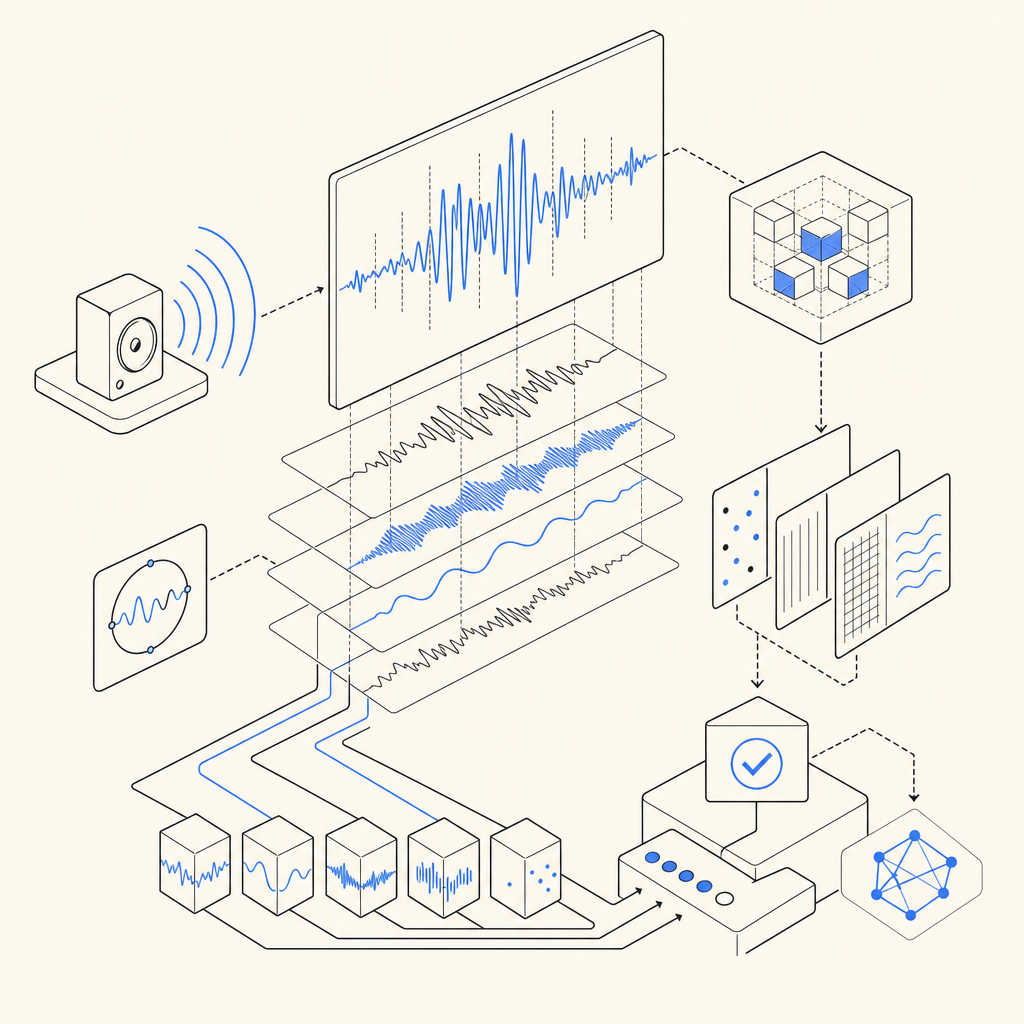 abstract sound waves representing audio captcha concept
