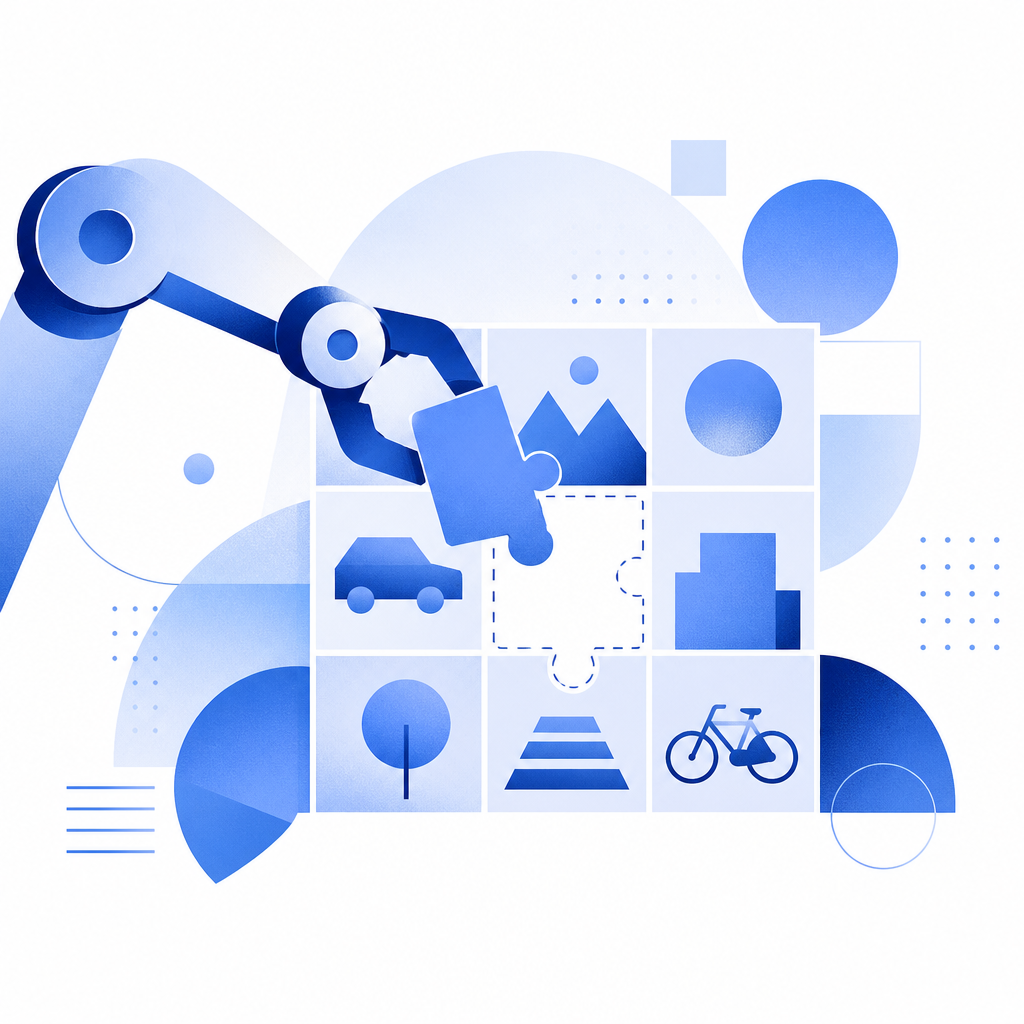 abstract concept showing automation interacting with a CAPTCHA challenge