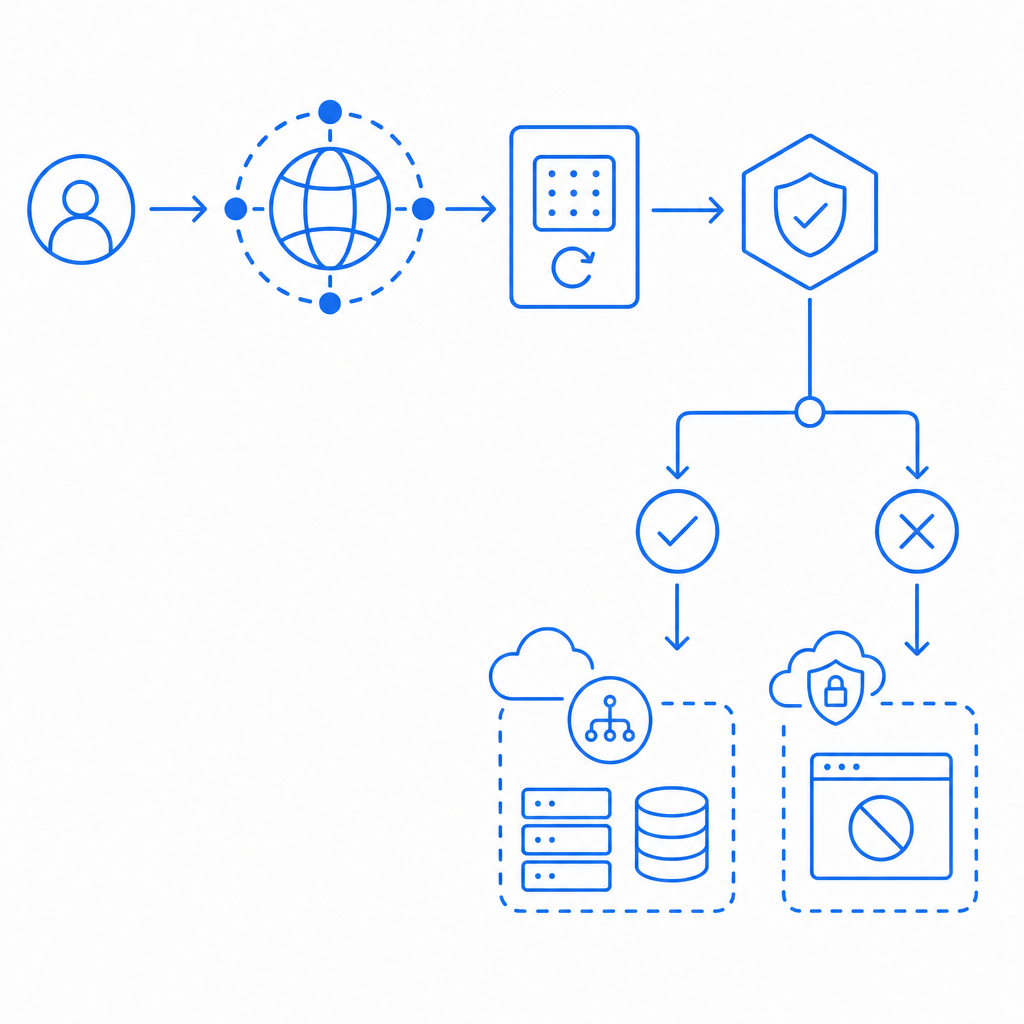 flowchart of CAPTCHA validation lifecycle on AWS infrastructure