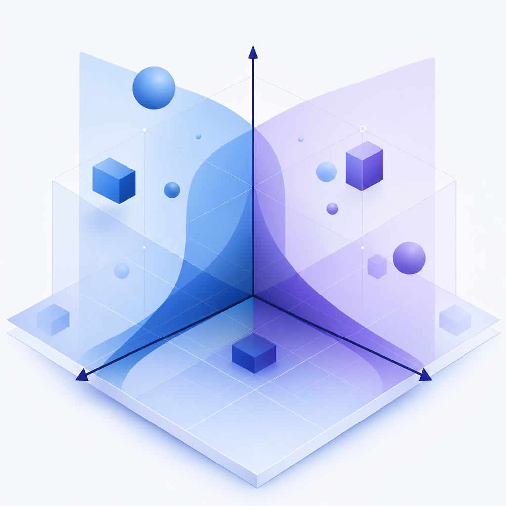 abstract decision matrix with user friction, platform support, and validation tr