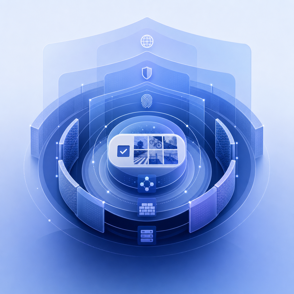 layered security model with captcha as a key component