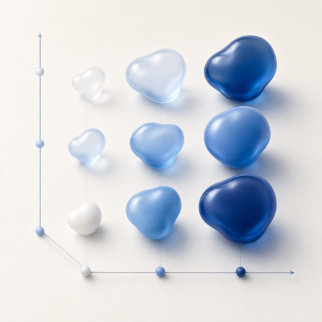 comparison matrix with three axes: friction, adaptability, and server trust