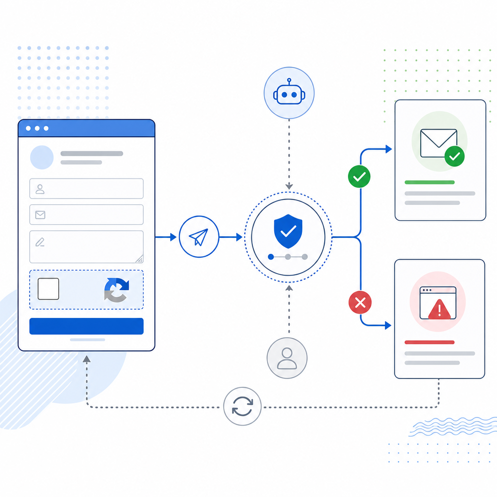 diagram comparing CAPTCHA integration flow for Contact Form 7