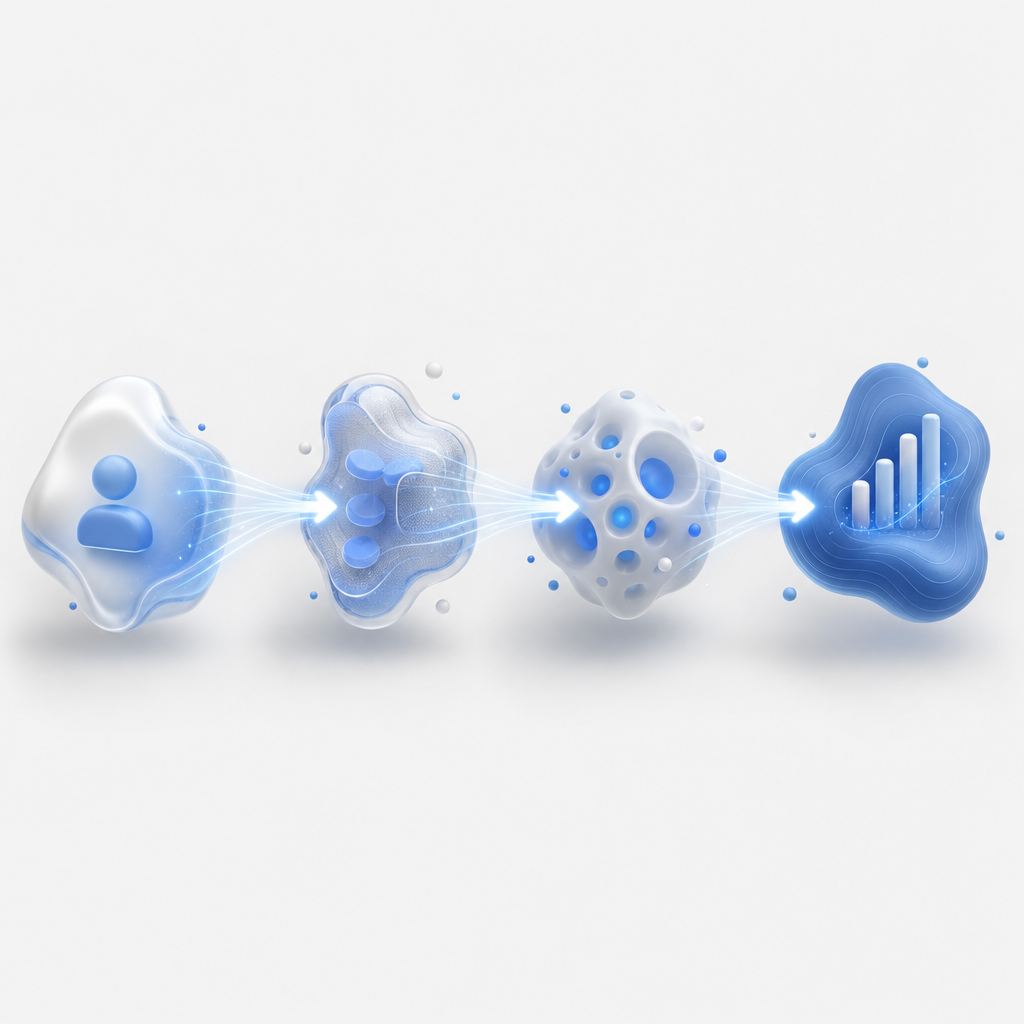 abstract flow of trusted client, proxy layer, validation API, and risk scoring