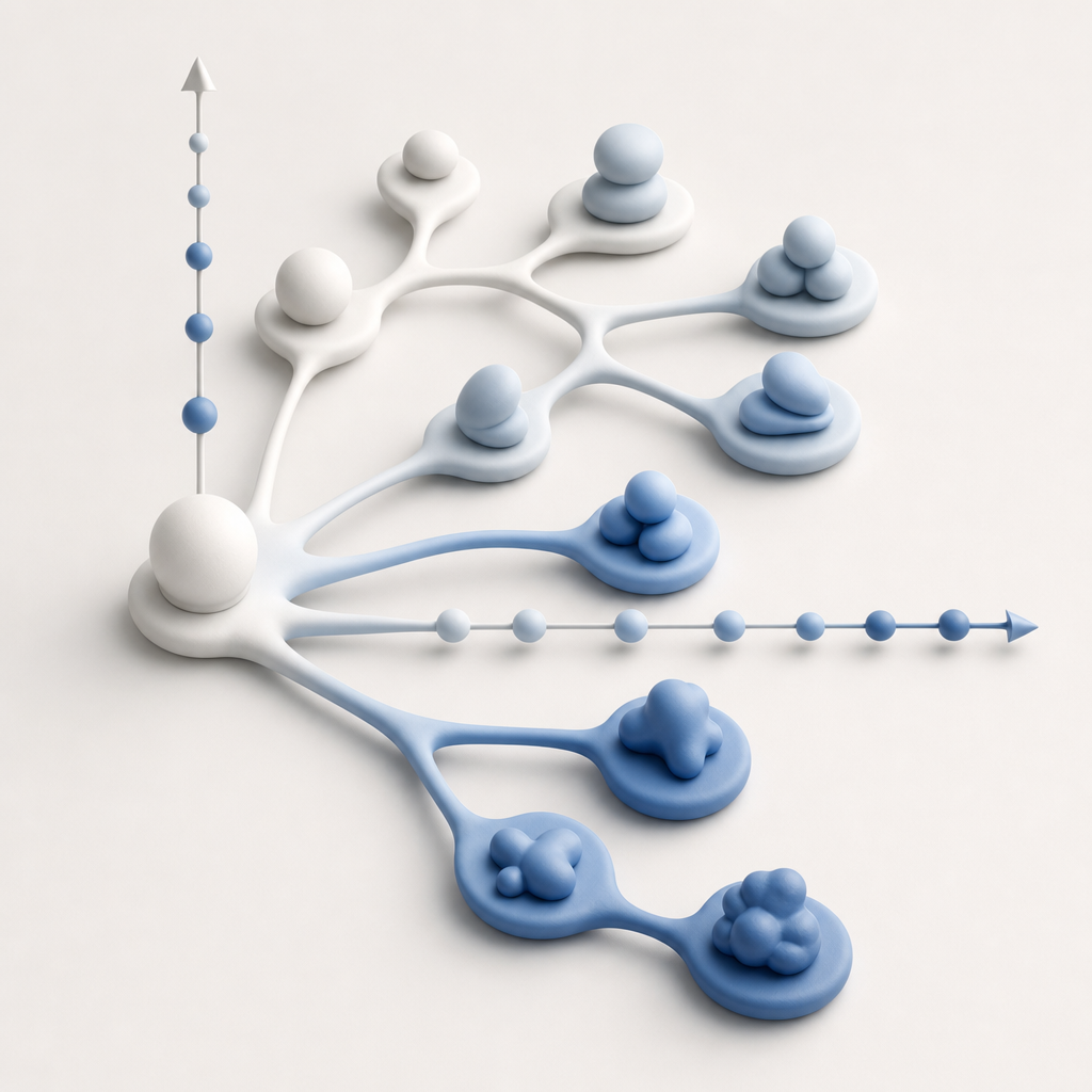 abstract comparison of proxy types as branching paths with stability, trust, and