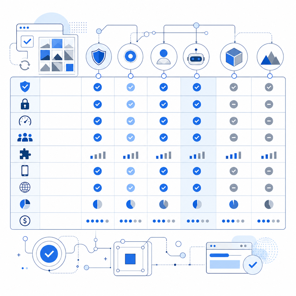 diagram of captcha service comparison matrix