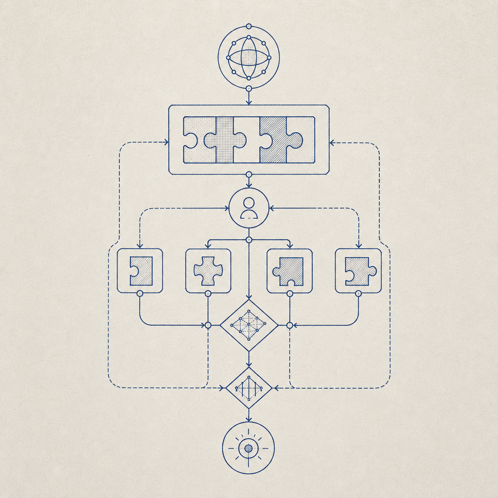 abstract flowchart of CAPTCHA challenge-response process
