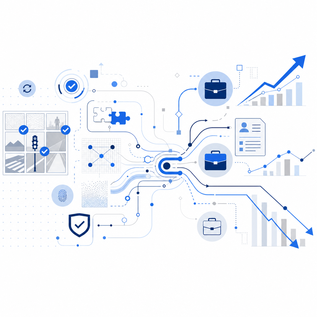 abstract concept of evolving captcha technology impacting job trends