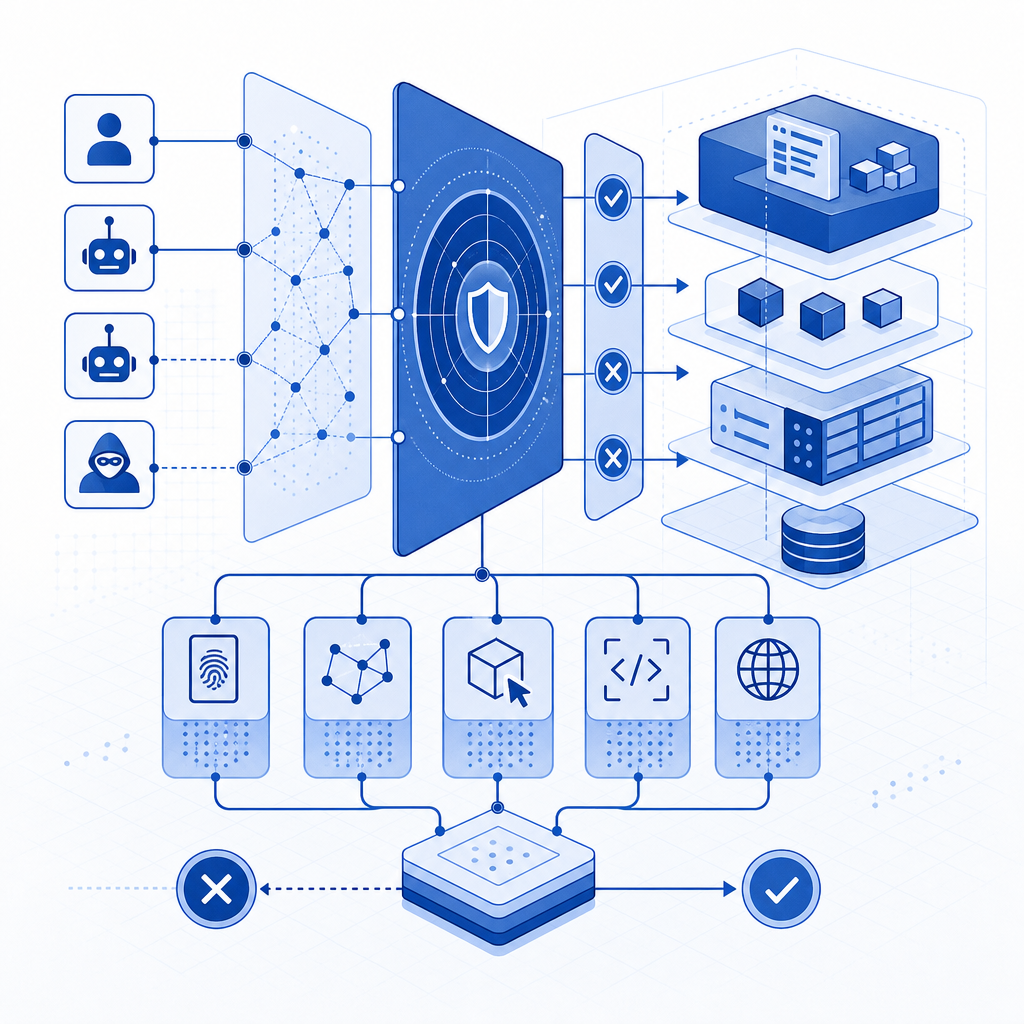 abstract layered integration of SaaS bot detection with app architecture