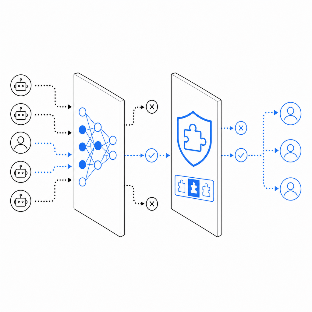 layered bot detection strategy combining ML and CAPTCHA