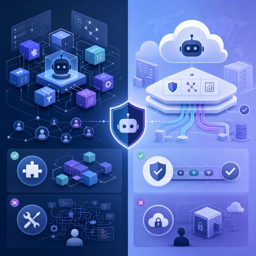 diagram comparing open source vs SaaS bot detection pros and cons