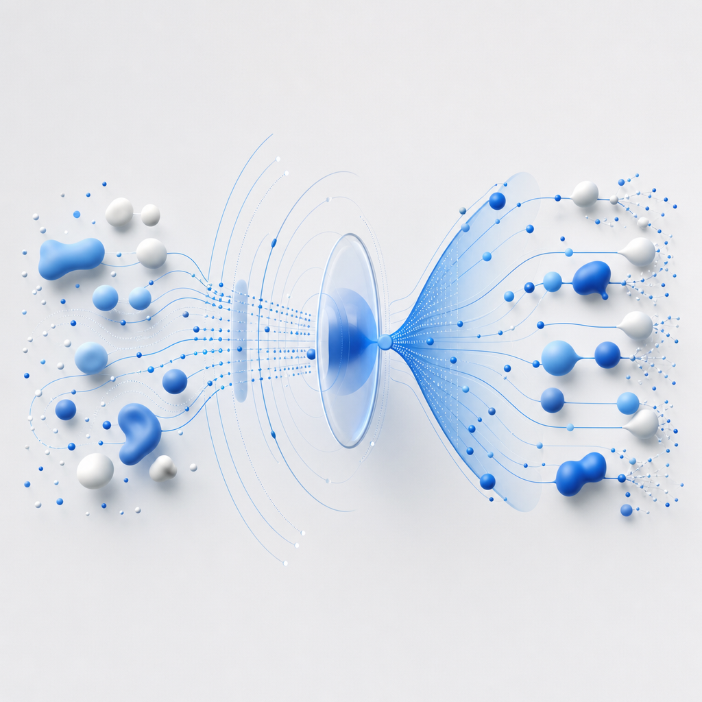 abstract diagram illustrating detection techniques and data flow