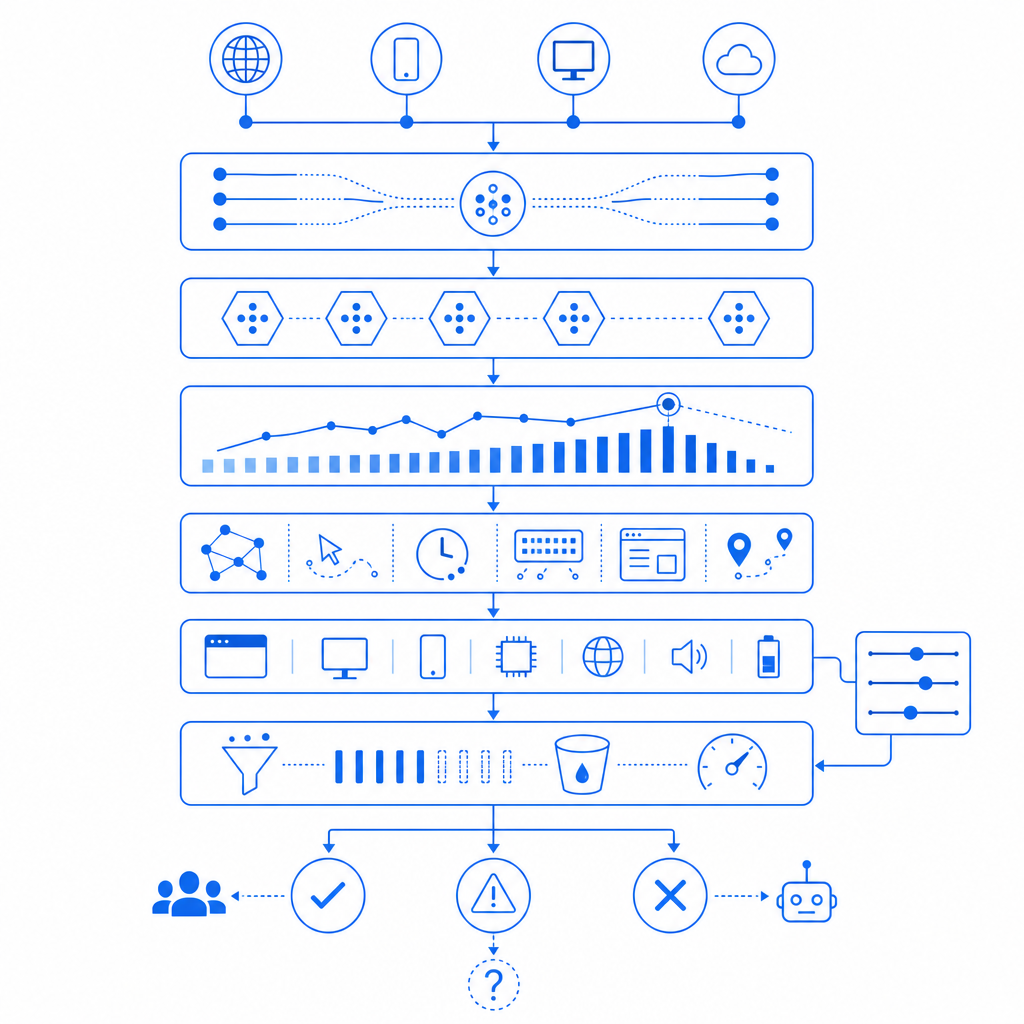 layered bot detection architecture diagram