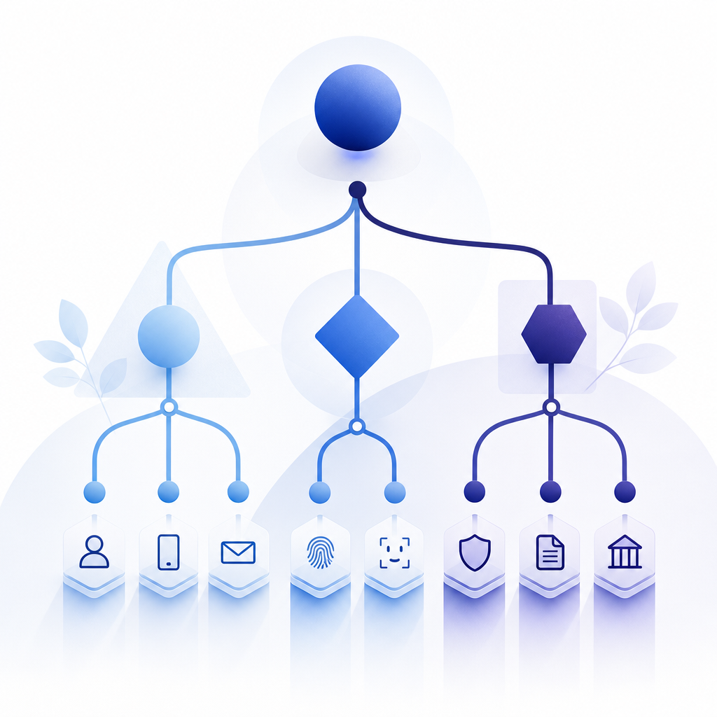decision tree showing risk tiers and action-specific verification paths
