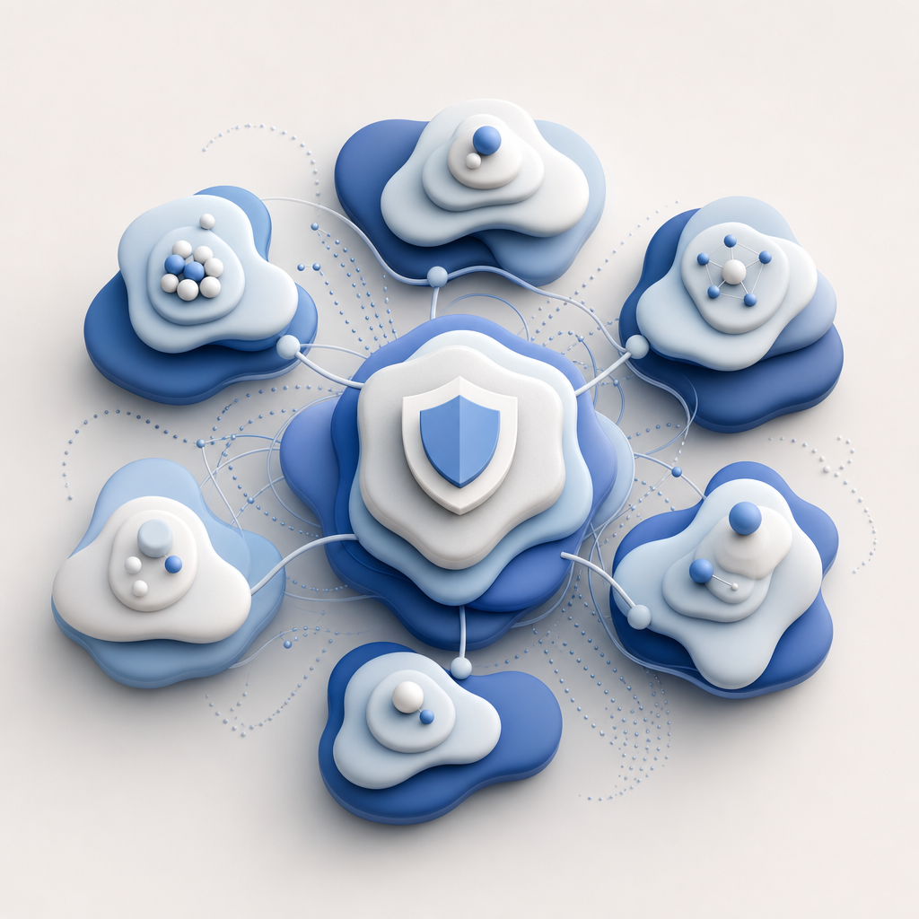 multi-platform bot defense architecture abstract illustration