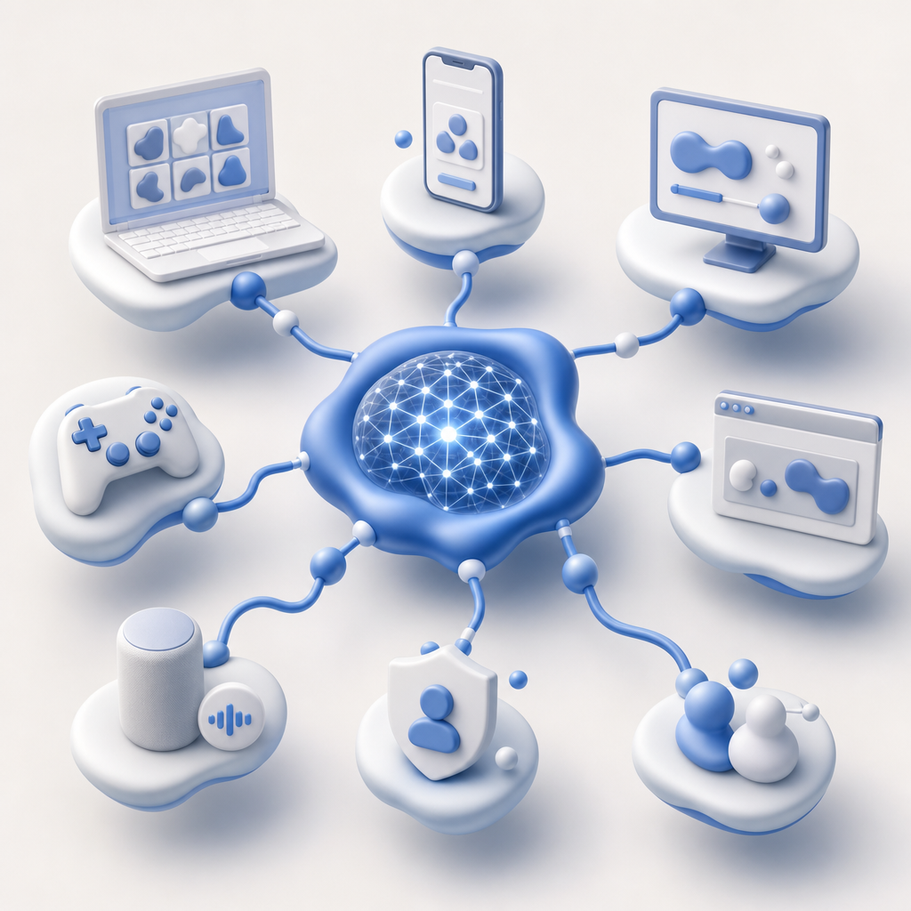 illustration of multi-platform captcha integration with AI-driven decision engin