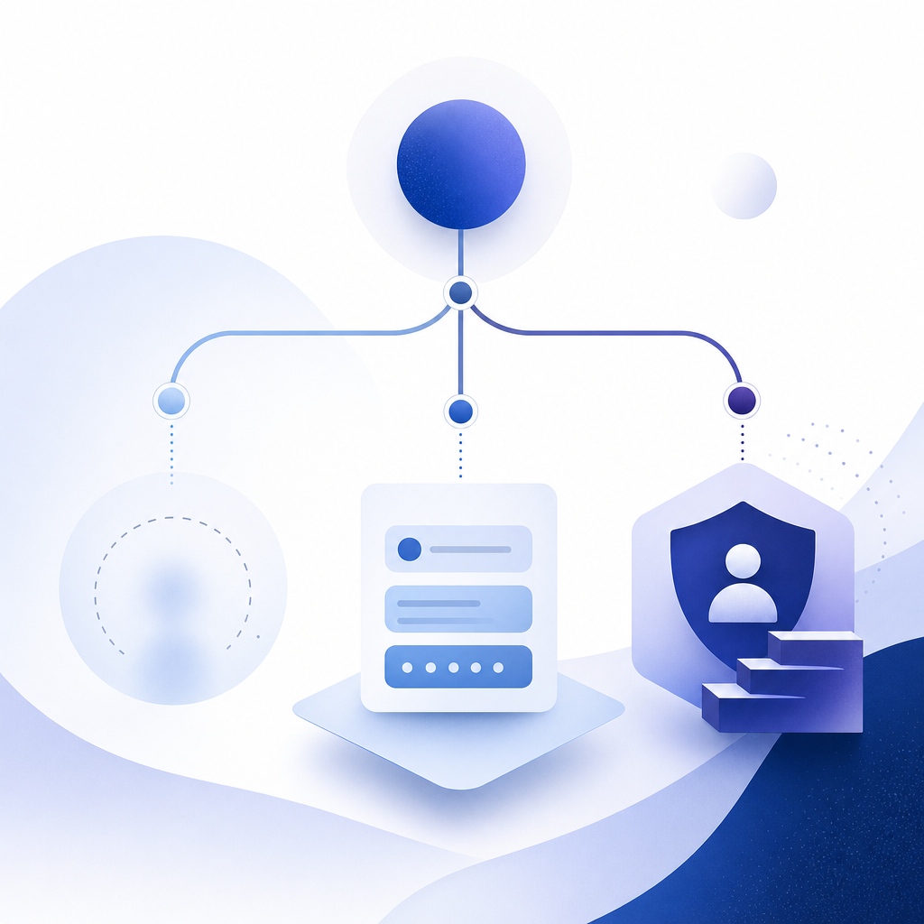 decision tree of invisible, text-based, and step-up verification paths