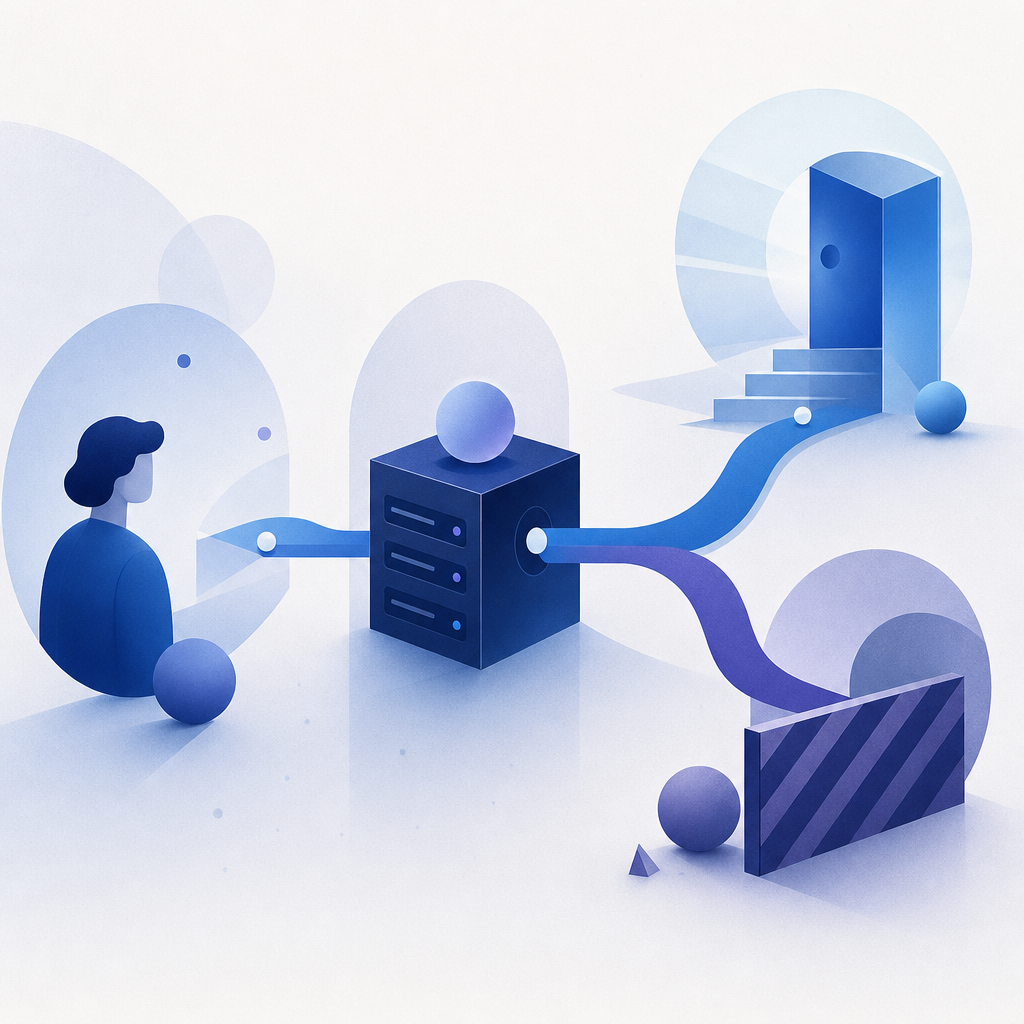 abstract decision tree from client interaction to server allow/deny branch