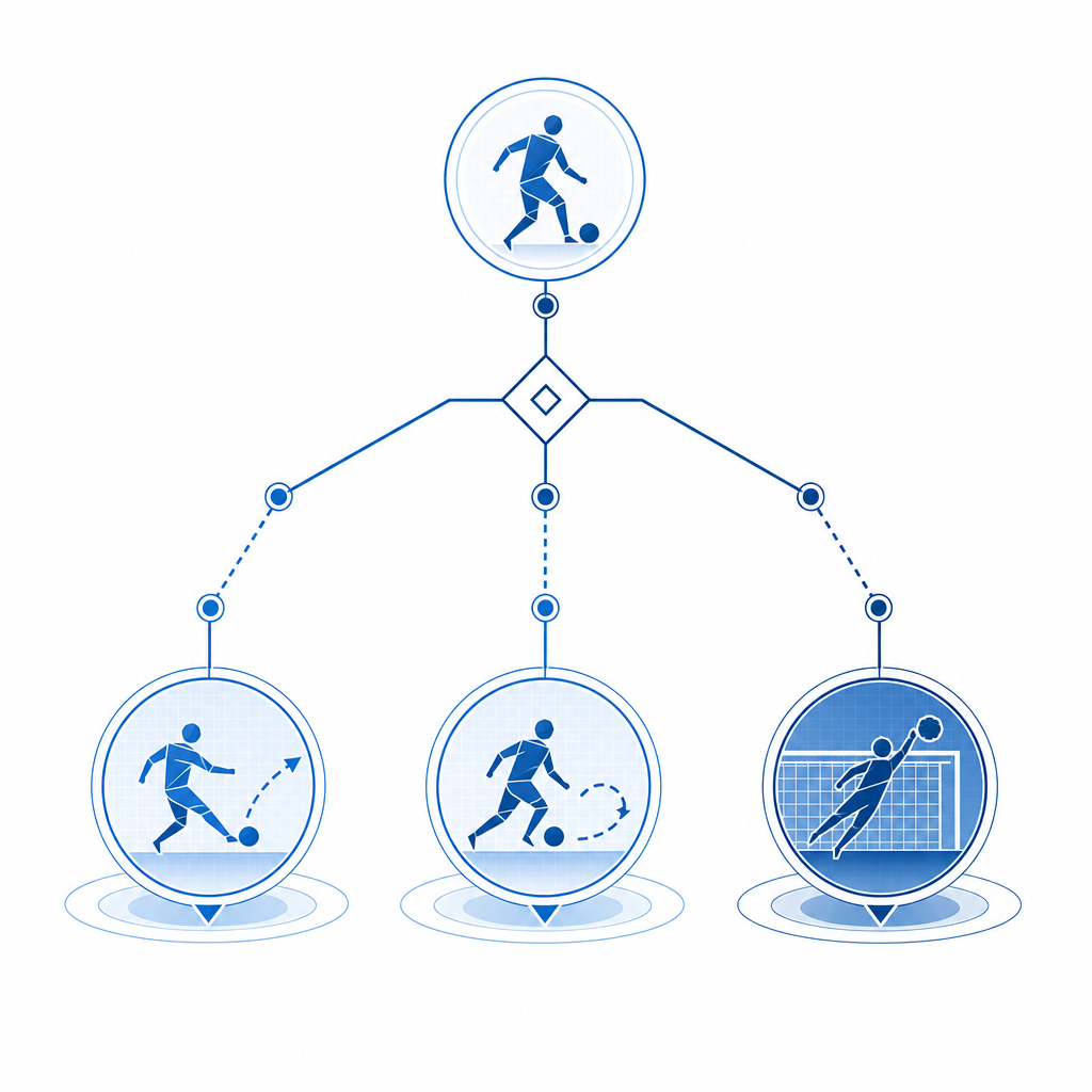 abstract decision tree showing low-risk pass, medium-risk challenge, high-risk b