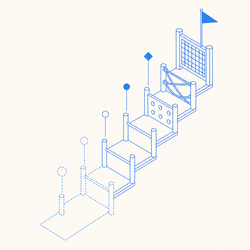 abstract ladder showing friction levels from invisible check to visible challeng