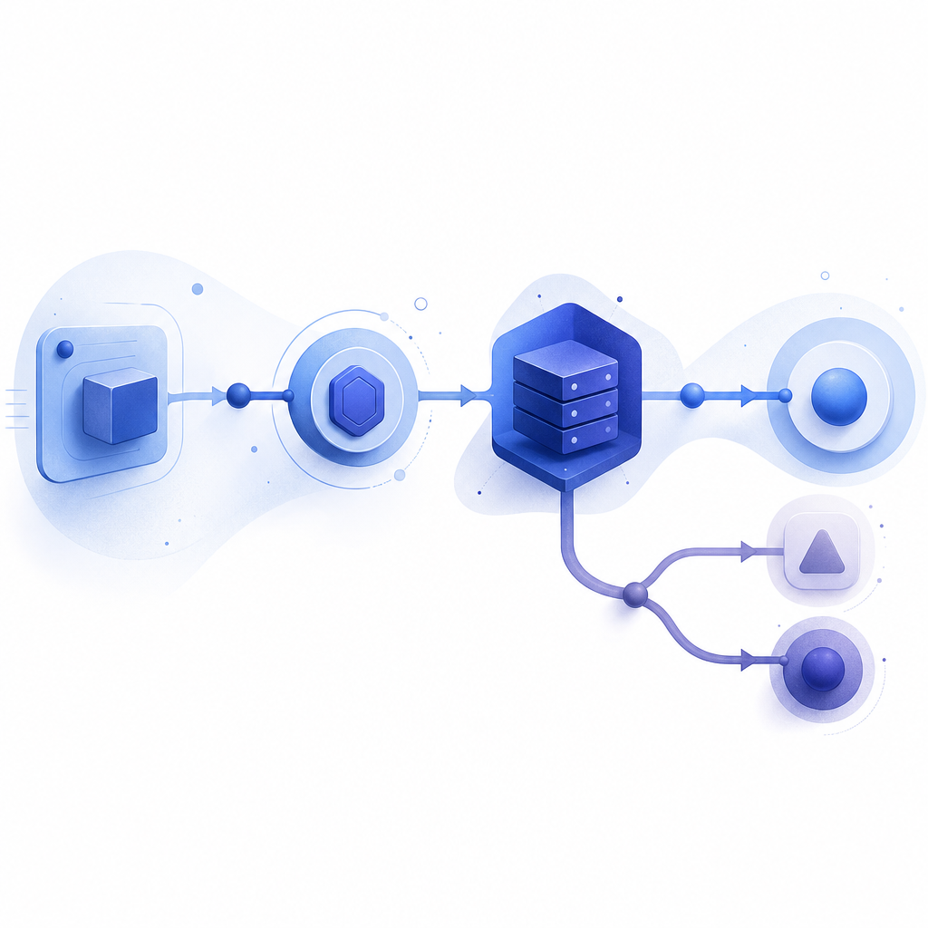 abstract flow of widget load, token issuance, server validation, and fallback pa