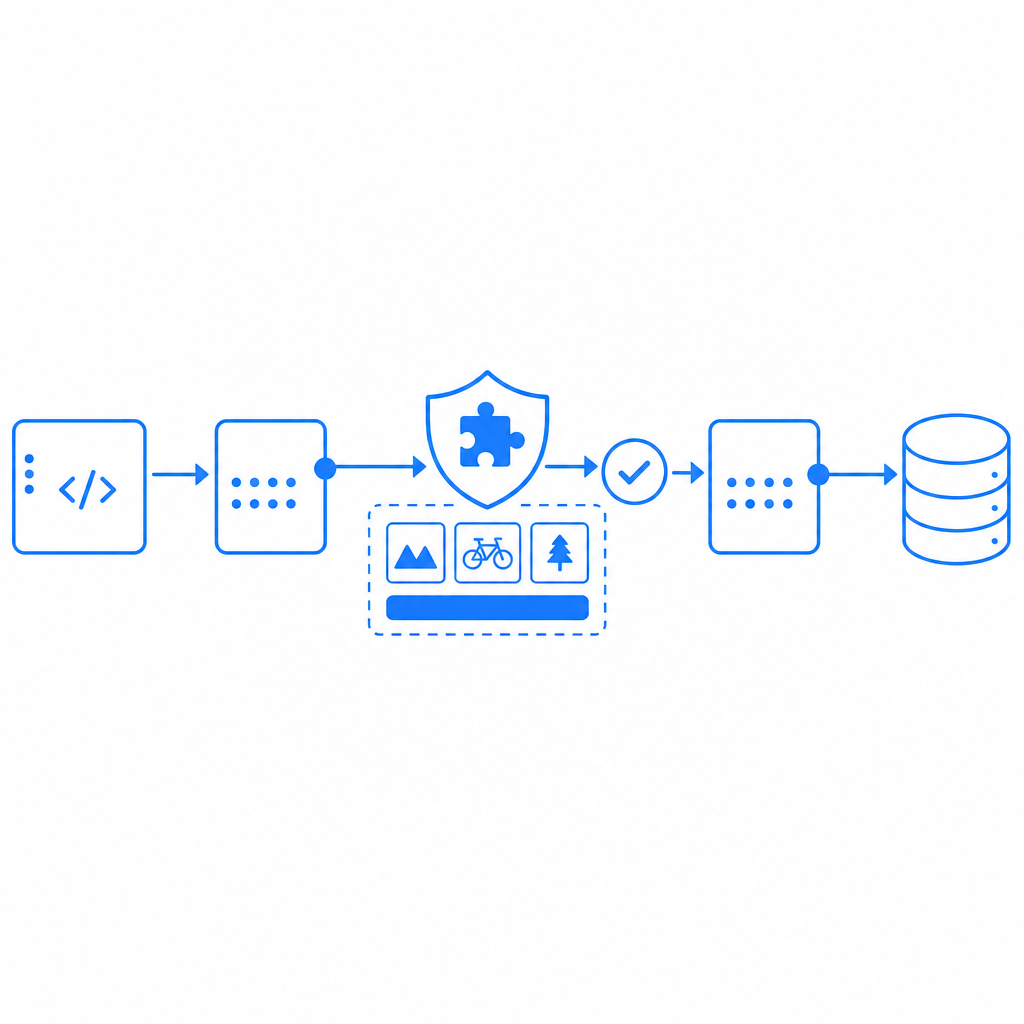 API flowchart showing captcha challenge issuance and validation