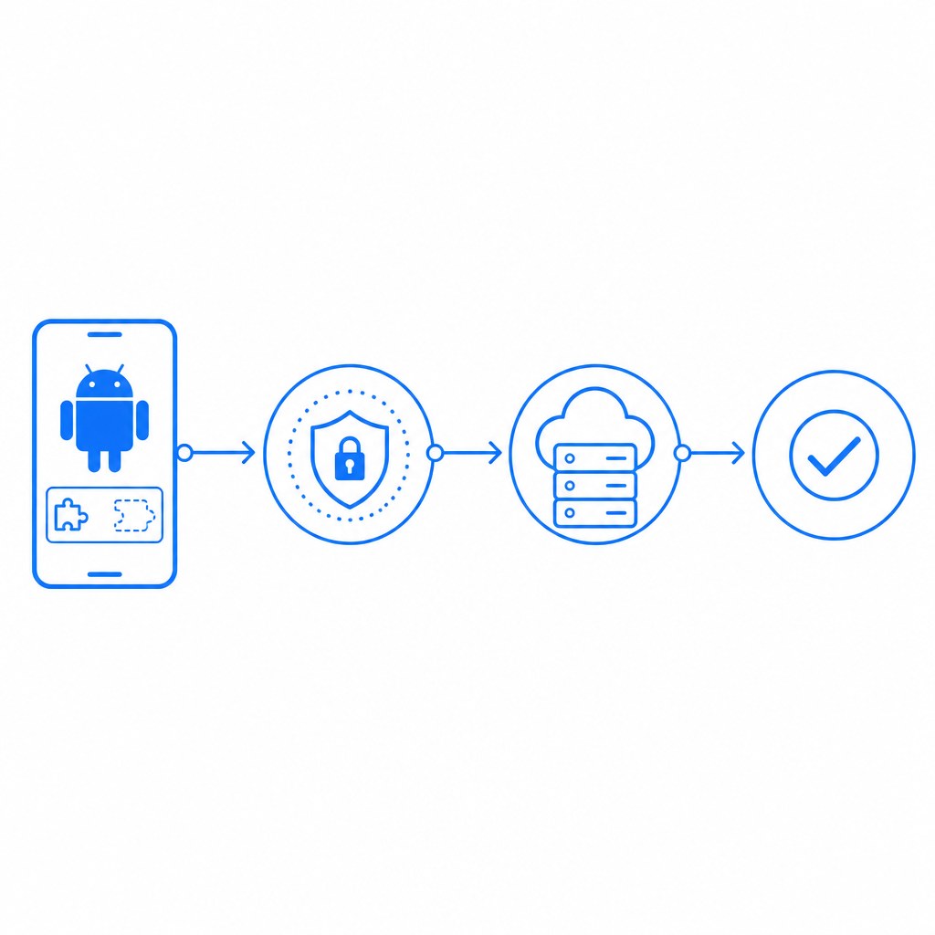 diagram of captcha integration workflow for android