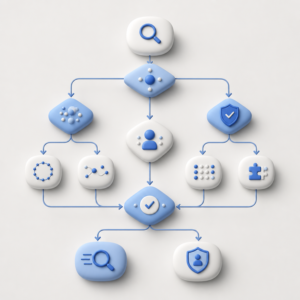 flowchart of captcha integration options for search