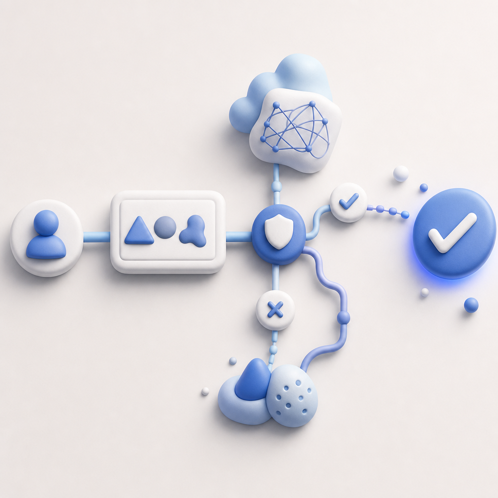 abstract flowchart of captcha challenge validation process