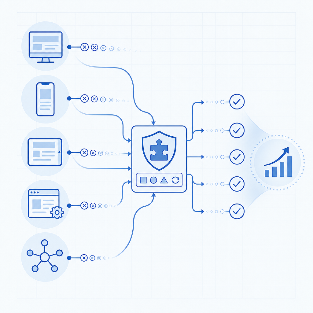 illustration of multi-platform CAPTCHA integration reducing errors